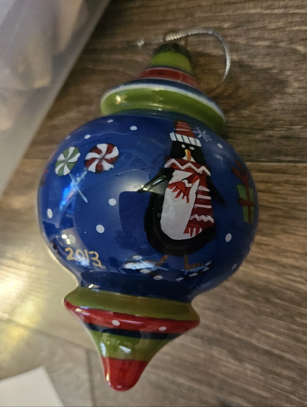 Pier 1 One Imports Li Bien 2013 Penguins Skates Christmas Ornament, 5.5"